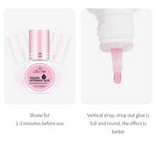 Glamlash 1 pieza 5ml 1S extensión de pestañas pegamento individual falso Pestañas negro Adhesivo Kit para profesional usar