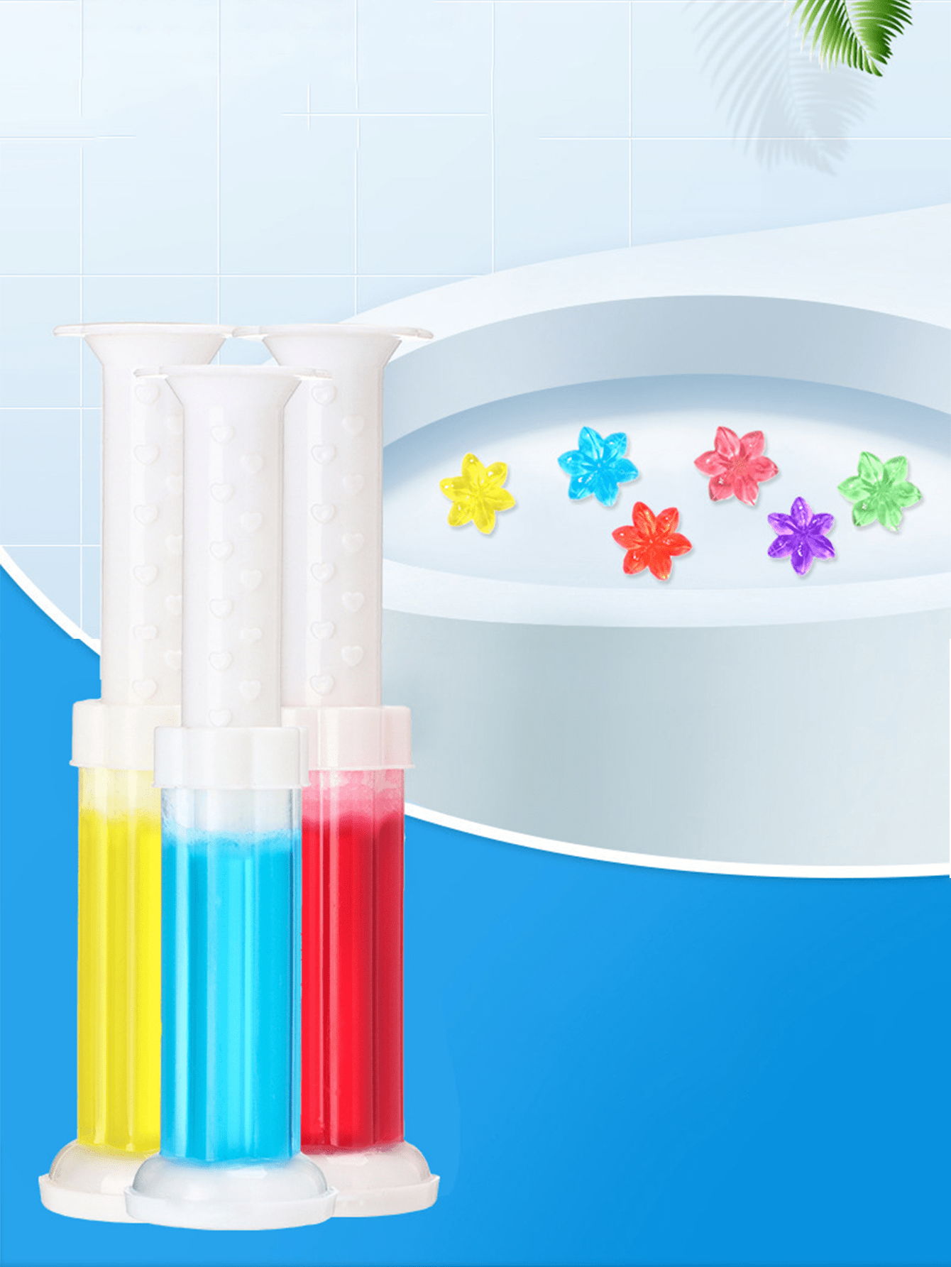 1pc Toilet Deodorizer Gel With A Floral Fragrance For Cleaning And