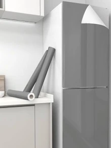 1 件亮面灰色自粘冰箱贴纸，防水防油，空调、洗衣机、冰箱外机保护膜，贴纸，墙贴花，乙烯基贴花用于家居装饰，春季装饰物品刷新您的家，拉玛装饰贴纸礼物生日毕业