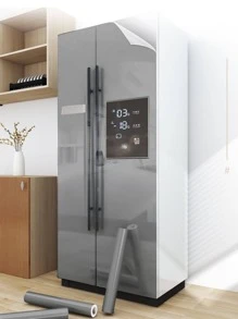 1 件亮面灰色自粘冰箱贴纸，防水防油，空调、洗衣机、冰箱外机保护膜，贴纸，墙贴花，乙烯基贴花用于家居装饰，春季装饰物品刷新您的家，拉玛装饰贴纸礼物生日毕业