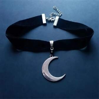 Fashion Silver Color Crescent Moon Pendant Choker Necklace Charm Gothic Punk Jewelry Gifts