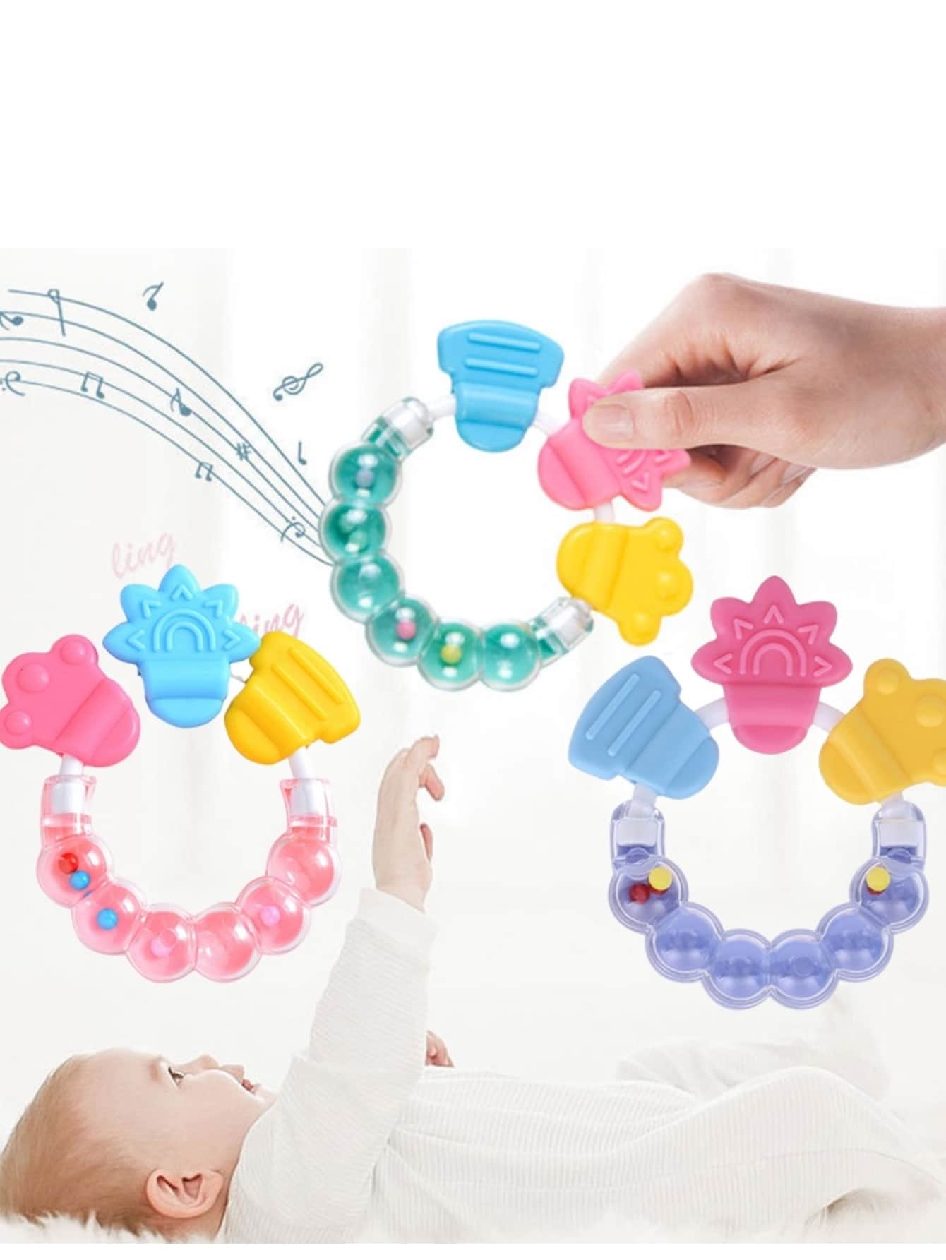 Mordedera Sonaja Juguete para Bebe Libre BPA Didactica - Azul - Ver 1