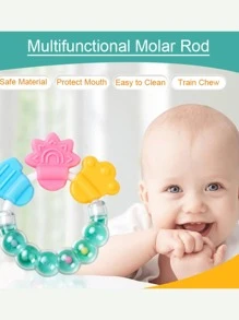 Mordedera Sonaja Juguete para Bebe Libre BPA Didactica - Azul - Ver 5