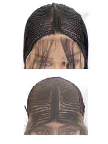 13 X 6 Lace Front Braided Synthetic Wig - Black - View 7