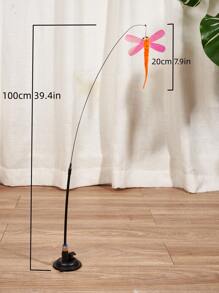 1pc Cat Teasing Stick With Suction Cup, Cat Toy, Pet Toy - Multicolor - View 9