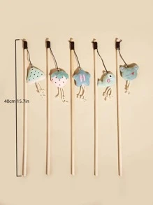 1 pieza Palo para gato al azar con diseño de dibujos animados