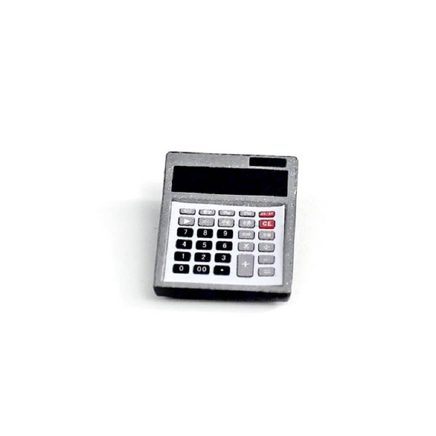 1 pieza Accesorio mini calculadora modelo , para miniatura alimento o jugar escena modelo - Plateado - Ver 1