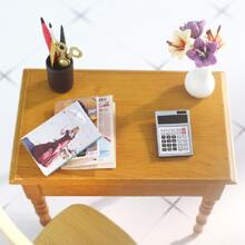 1 pieza Accesorio mini calculadora modelo , para miniatura alimento o jugar escena modelo - Plateado - Ver 3