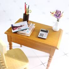 1 pieza Accesorio mini calculadora modelo , para miniatura alimento o jugar escena modelo - Plateado - Ver 2