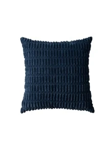 1pc Solid Color Comfortable Corduroy Pillow Case For Sofa