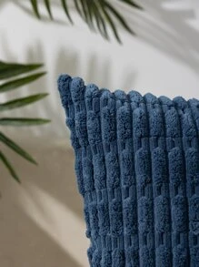 1pc Solid Color Comfortable Corduroy Pillow Case For Sofa