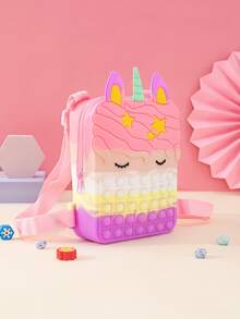 Mochila con diseño de unicornio de silicona para niños - Multicolor - Ver 3