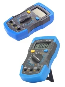 Multímetro Digital Portátil Profissional Corrente Ac + Dc Tensão 200M~600V Bateria 9V Teste Bipe - Amarelo - Visão 5