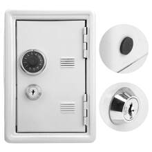 1pc Metal Coin Bank, Money Saving Box, Password Lock Cash Coin Holder With Internal Drawer, Suitable For Kids, Office Organizing And Gift - White - View 9