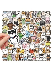 100 Miếng Phim hoạt hình dễ thương Thú vật Viết tháu Hình dán Đối với Trang trí Máy tính xách tay , Va li , Ghi ta , Mũ bảo hiểm , Ván trượt , Sổ tay , Nước Chai , Ốp lưng điện thoại , Món quà , Không thấm nước DIY Giấy dán - Nhiều màu - Xem 6