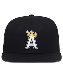 AR 1 Miếng Nam Vương miện A Thêu Mũ bóng chày , Ngoài trời Chống nắng Giải trí Mũ lưỡi trai , Thích hợp Cho mùa xuân Và Mùa thu Du lịch , bờ biển , Và Các bữa tiệc - màu đen - Xem 2