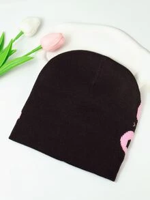 1 Miếng Nam Mới Dệt kim Dệt hoa Hip-hop Mũ Beanies Với Thiết kế chữ cái , Ấm áp Mùa Đông Mũ Đối với Mặc hàng ngày - Nhiều màu - Xem 3