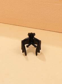 件簡單哥德蝙蝠形女式耳夾、節日和約會禮物 - 黑色 - 查看 4