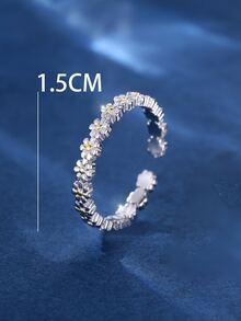 A純銀小的雛菊開叉腳環適合女士夏天日期禮品