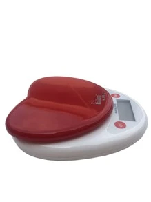 Mini cântar electronic de bucătărie, în formă de inimă, cântar pentru copt, capacitate maximă 5 kg cu o precizie de 0,1 g - Multicolor - Vizualizare 4