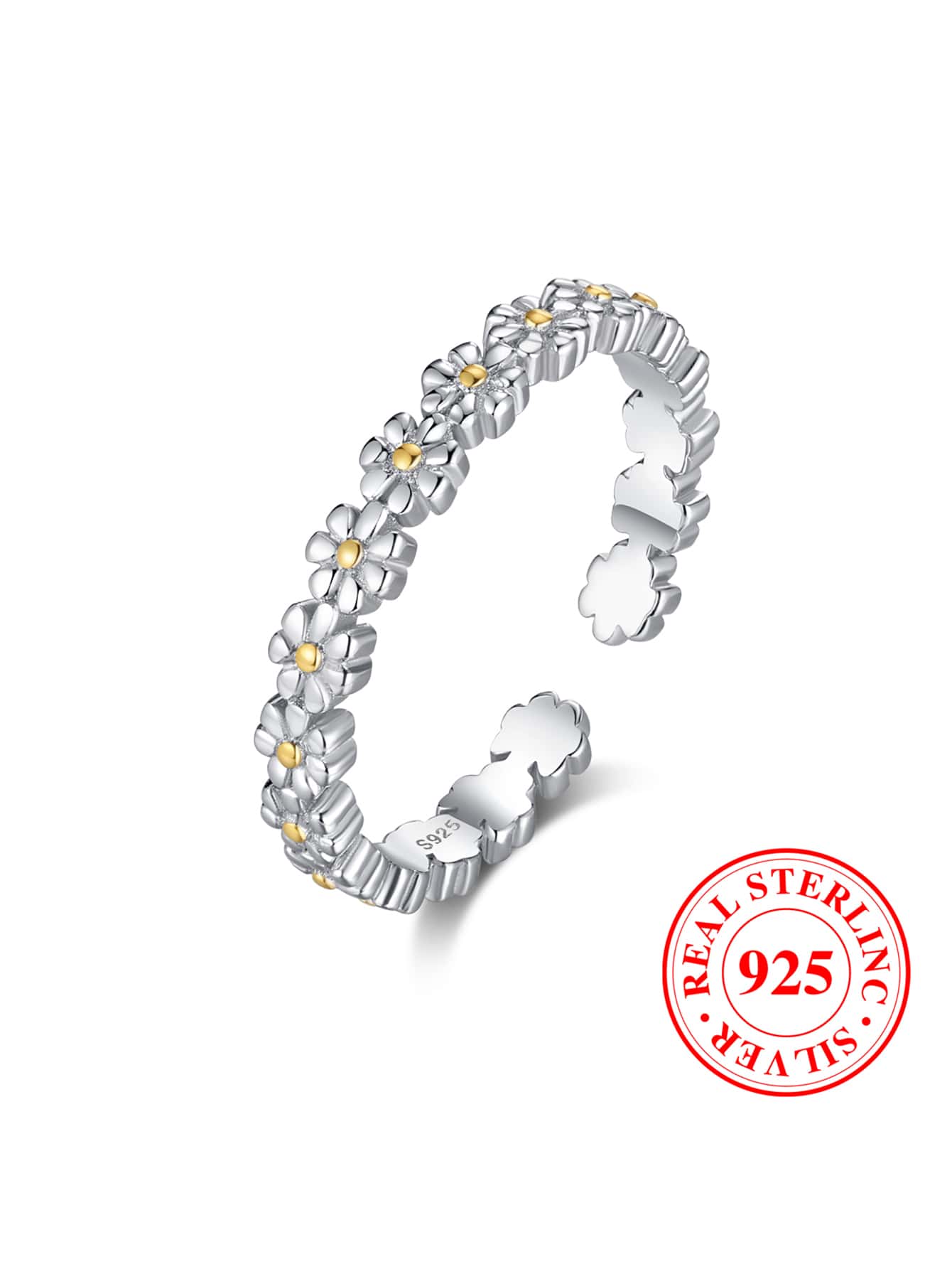 A純銀小的雛菊開叉腳環適合女士夏天日期禮品