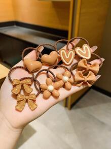 Chicas Cuerda de pelo 10 dulce leche café color con dibujos animados