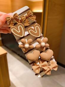 Chicas Cuerda de pelo 10 dulce leche café color con dibujos animados