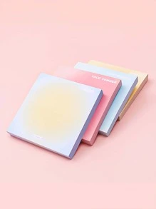 50 Sheets Pink Gradient Solid Color Sticky Notes For Students' Note-taking, Office Use, Exam Memo, Delivery Stickers - Pink - View 3