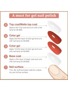 KKV SHOP BL 6 Piece Gel Nail Polish Set 6 Color Gel Polish Set Gel Nail Polish Set Removable Nail Polish Set - Bronzed Beauty - 查看 2