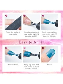 KKV SHOP BL 6 Piece Gel Nail Polish Set 6 Color Gel Polish Set Gel Nail Polish Set Removable Nail Polish Set - Bronzed Beauty - 查看 3