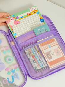 1 pieza Papelería rosado con dibujos animados tableta & almacenamiento bolsillo - Rosa - Ver 4
