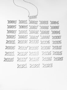 1 chiếc vòng cổ mặt dây chuyền năm sinh cá nhân dành cho bé gái - Bạc - Xem 2