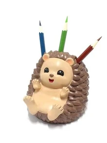 1pc Creative Cartoon Cute Animal Hedgehog Stationery Storage Pen Holder - Multicolor - View 2