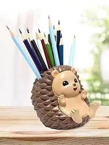 1pc Creative Cartoon Cute Animal Hedgehog Stationery Storage Pen Holder - Multicolor - View 4