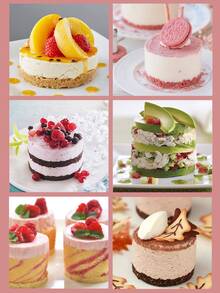 Silver Round Cake Pan, Baking Kitchen Tool For Making Desserts - Grey - View 3