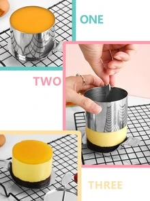 Silver Round Cake Pan, Baking Kitchen Tool For Making Desserts - Grey - View 4