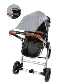 1pc Stroller Sun Shade And Blackout Cover, Stops 99% Of Sun Rays (UPF50+) - Grey - View 11