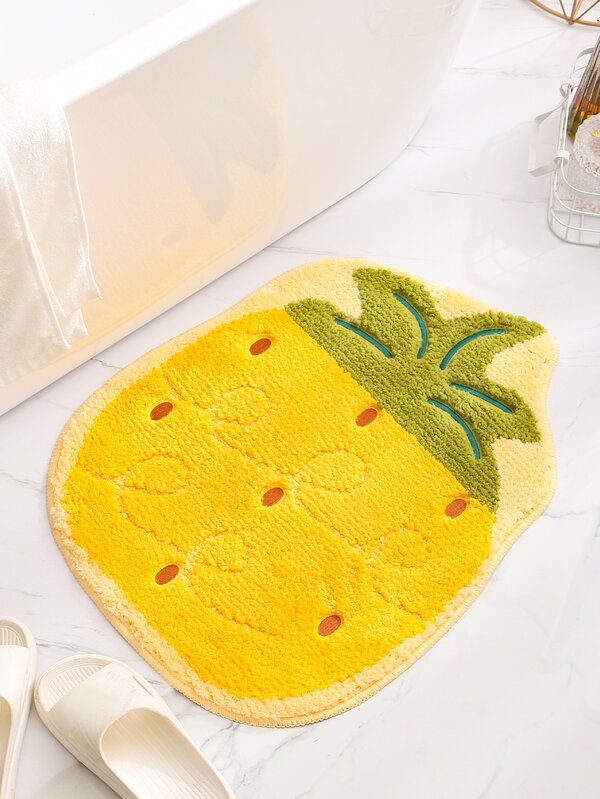 1pc Pineapple Shaped Water Absorbent Bathroom Mat