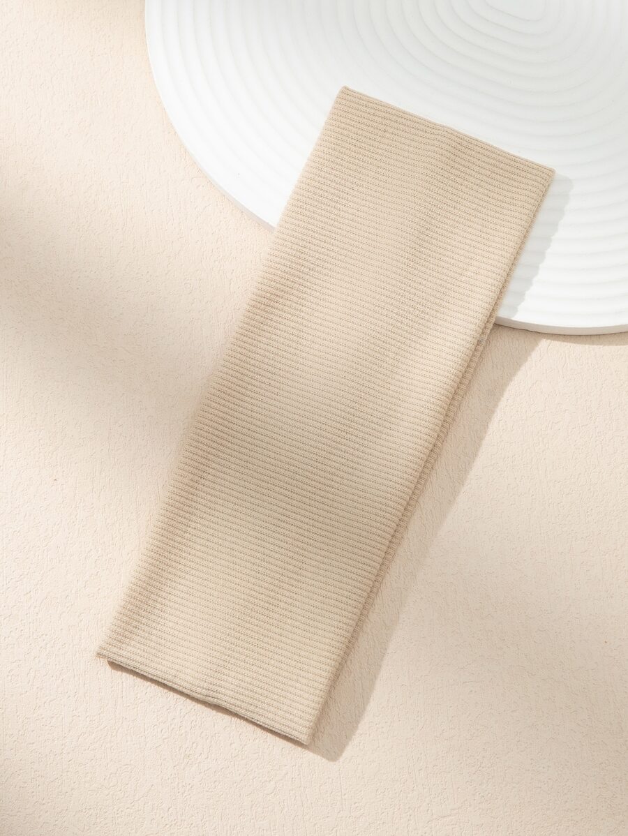 1条针织弹力运动头带，适合街头风、返校休闲装、健身房发带、头巾、吸汗带、秋冬季发饰，适合女士度假装扮，优雅围巾，柔软头巾