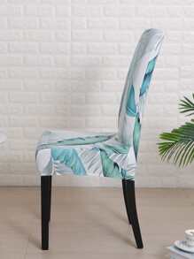 forcheer 1pc Tropical Leaf Printed Dining Chair Cover, 2023 Hot Elastic Chair Slipcover, Washable - Multicolor - View 5