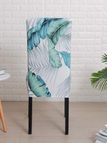 forcheer 1pc Tropical Leaf Printed Dining Chair Cover, 2023 Hot Elastic Chair Slipcover, Washable - Multicolor - View 6