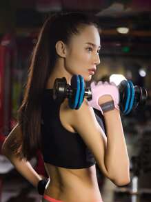 1雙女性健身手套適用於設備訓練,,手腕保護和老繭預防,運動&騎行手套