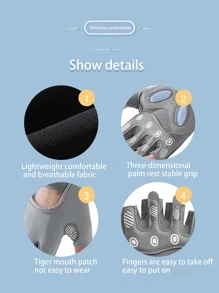 1雙女性健身手套適用於設備訓練,,手腕保護和老繭預防,運動&騎行手套