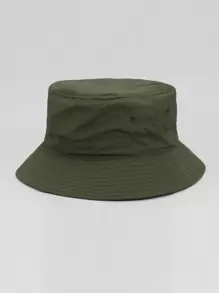 1pc Solid Color Bucket Hat With Strap - Outdoor Travel, Hiking, Mountaineering, Casual, Sporty, For All Ages, Sun Protection, SummerMen's Sun Hat Summer Hat, Suitable For Summer Outdoor Activities Such As Hiking And Fishing - Army Green - View 2