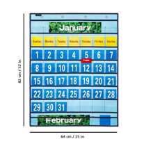 1 Pc Monthly Calendar Pocket Chart School Calendar Kit for Classroom