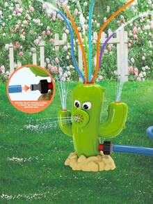exterior agua Spray Aspersor para Niños con , patio interior hilado cactus Aspersor Juguete / menear tubos , Divertido para verano días , a 8ft alto , a Manguera de jardín - Verde - Ver 2