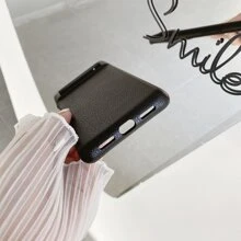 荔枝紋壓花手機殼 - 黑色 - 查看 5