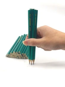 10入組六角形綠色竿鉛筆適用於寫作,繪畫,素描 - 軍綠色 - 查看 4