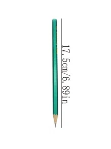 10入組六角形綠色竿鉛筆適用於寫作,繪畫,素描 - 軍綠色 - 查看 6