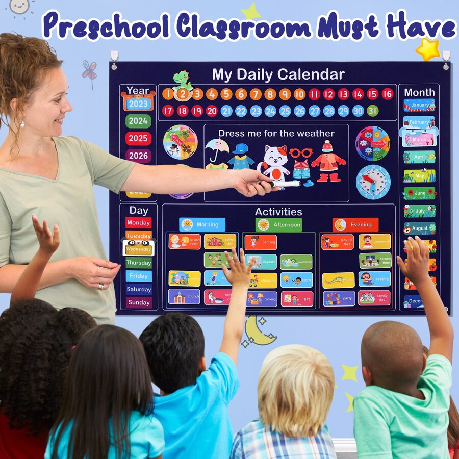 My Daily Calendar for Kids, Preschool Classroom Must Haves Circle Time ...